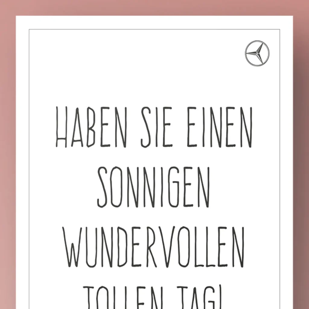 Mercedes Mock · Glückwunschkarte